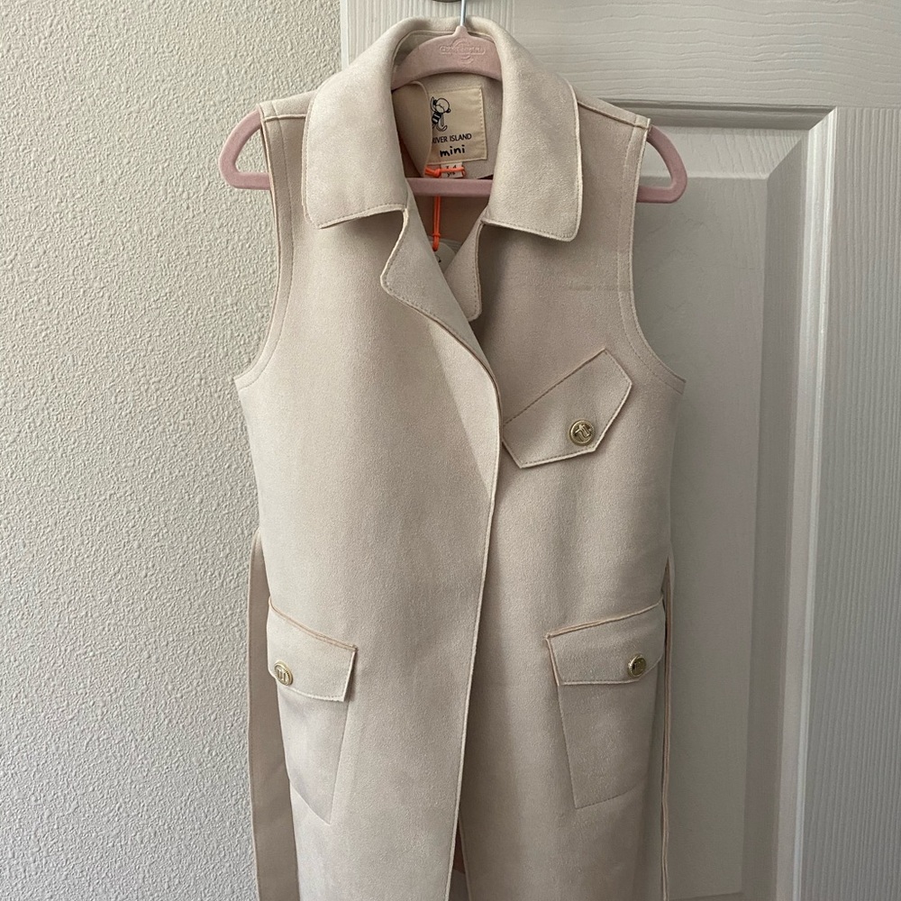 Girls suedette duster